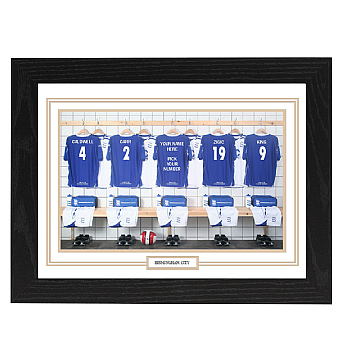 Personalised Framed  Unofficial Birmingham team Shirt Photo A3